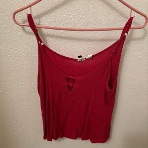Red Roxy tank top